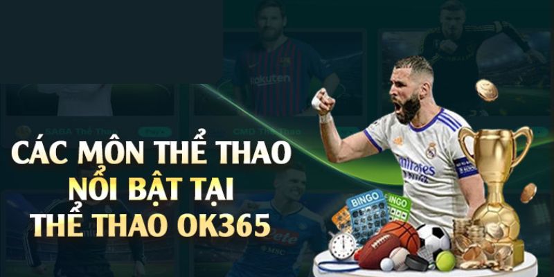 Các loại hình thể thao hấp dẫn tại sảnh game OK365